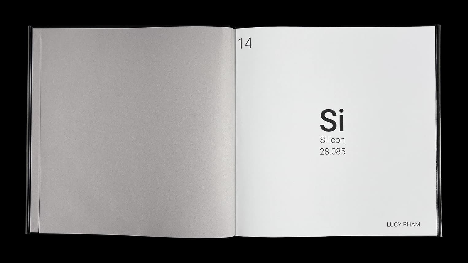 The front cover of Si: Silicon, styled as the element's periodic table cell