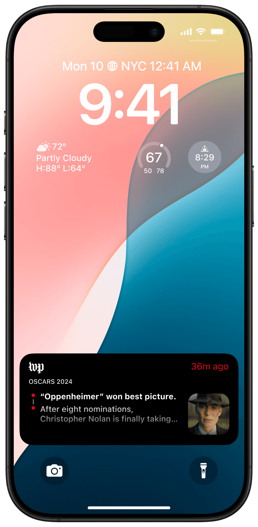 Modular zones, lock screen